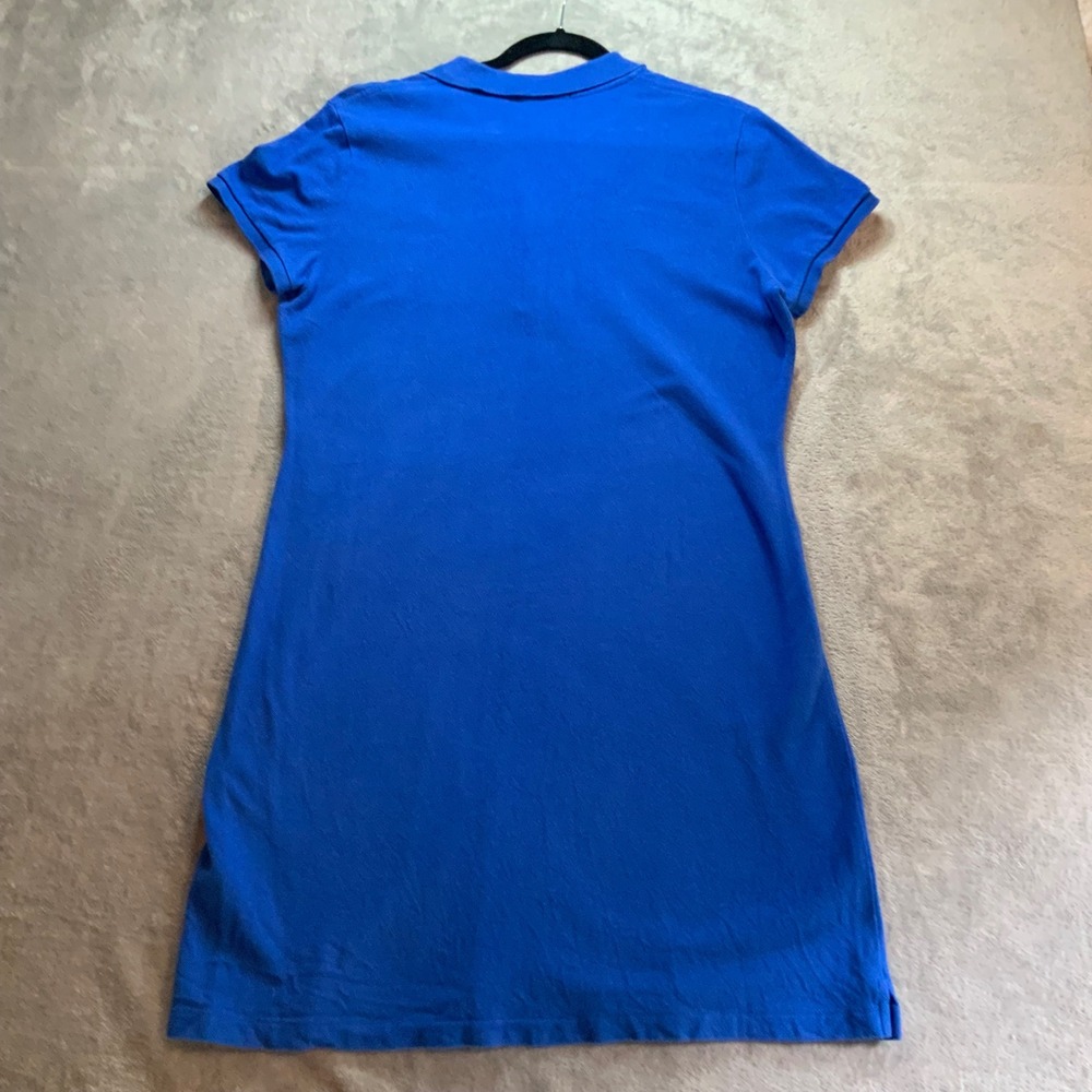 Ralph Lauren Sport Blue Pique Polo Dress XL Lime Green Pony Logo Mini Dress - Picture 4 of 6